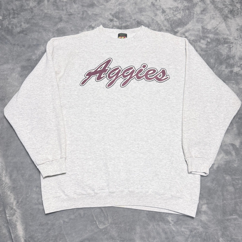 Vintage TSI Sturdy Weight Aggies Sweatshirt 2XL Heather Gray Made in USA